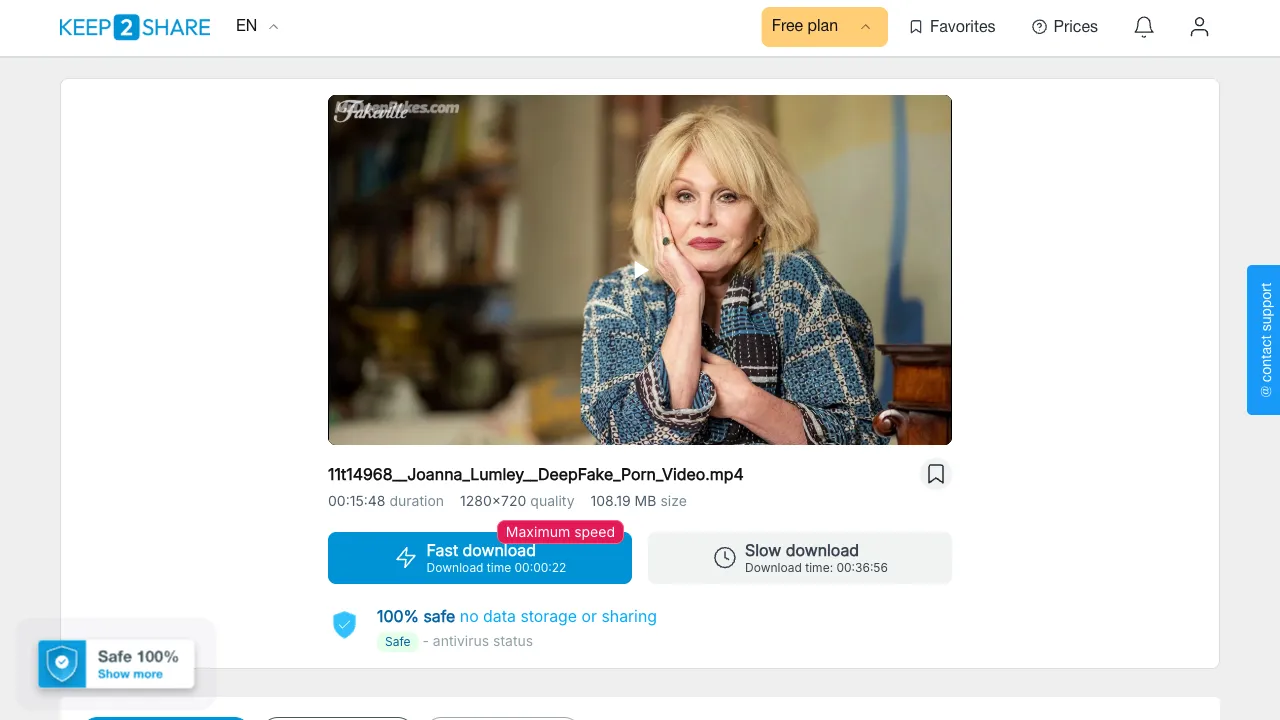 11t14968 Joanna Lumley DeepFake Porn Video