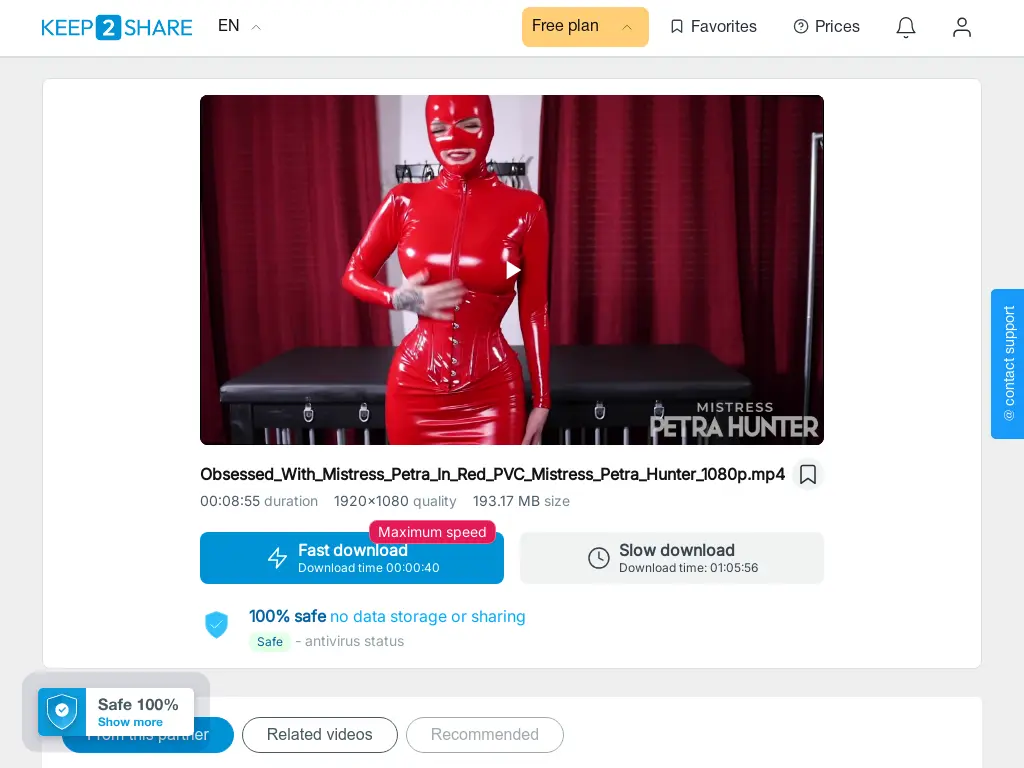 Obsessed With Mistress Petra In Red PVC Mistress Petra Hunter 1080p