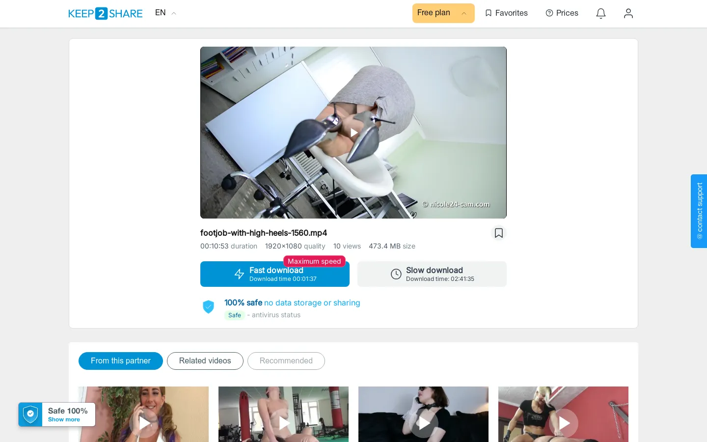 Preview of footjob with high heels 1560 – NSFW file hosted on FolderFox