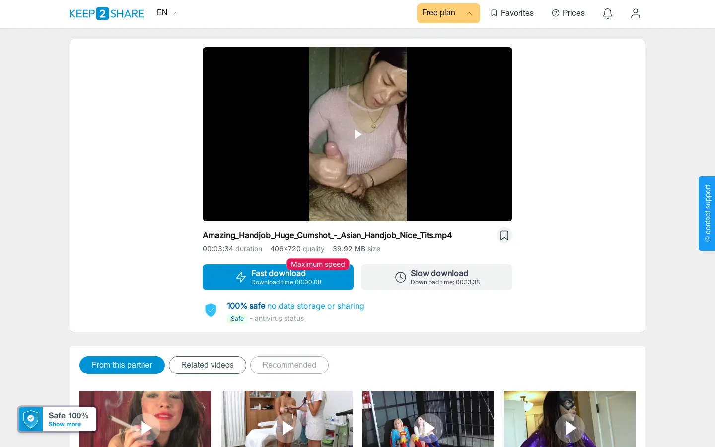 Amazing Handjob Huge Cumshot Asian Handjob Nice Tits