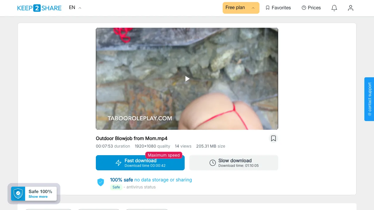 Outdoor Blowjob from Mom