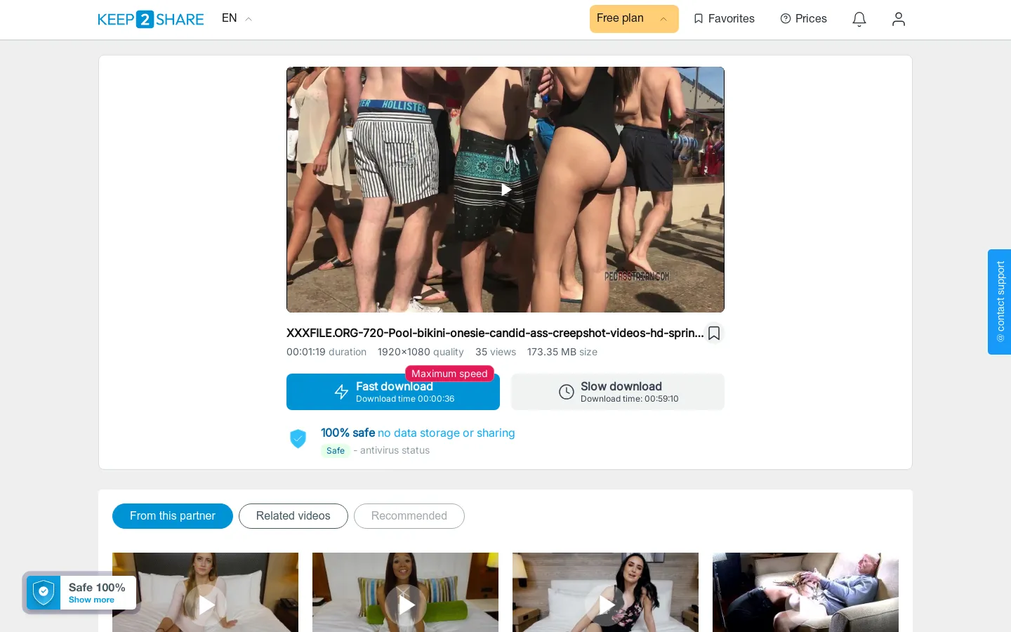 Preview of xxxfile.org 720 pool bikini onesie candid ass creepshot vide