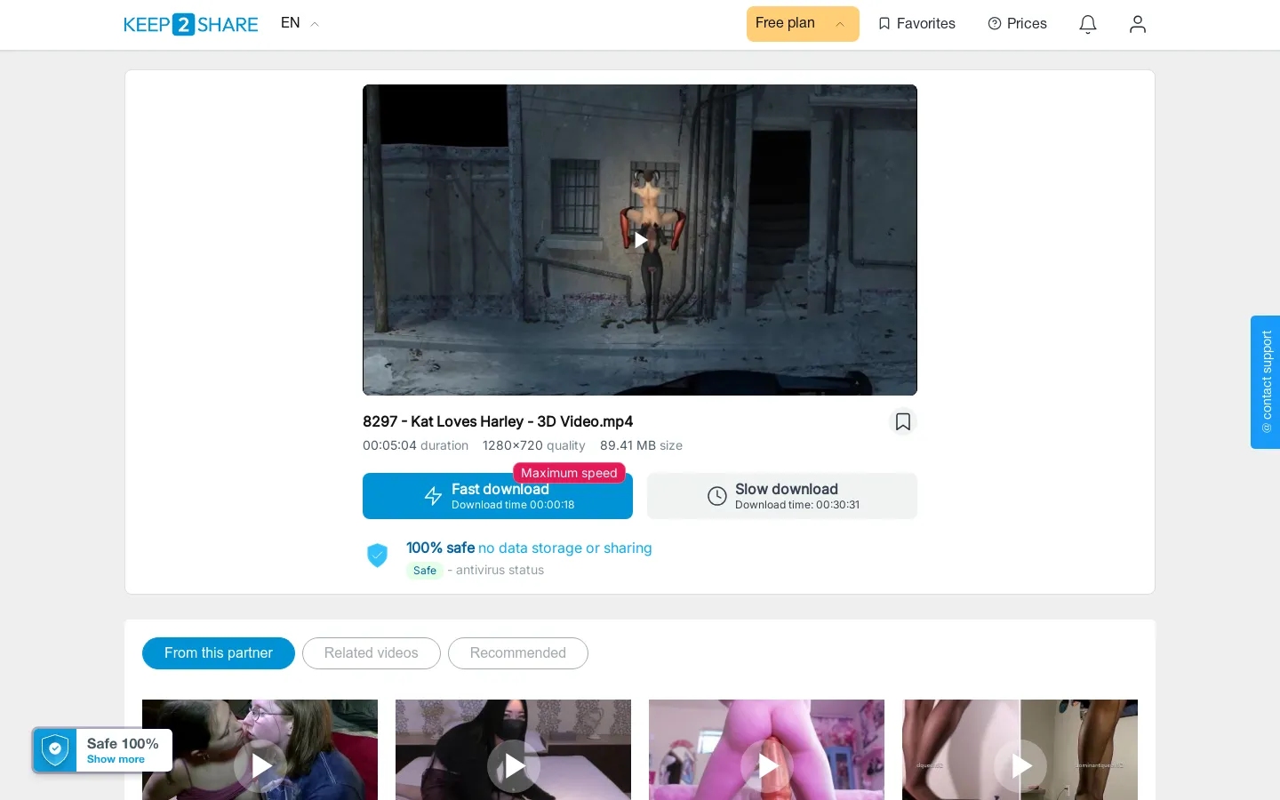 8297 Kat Loves Harley 3D Video