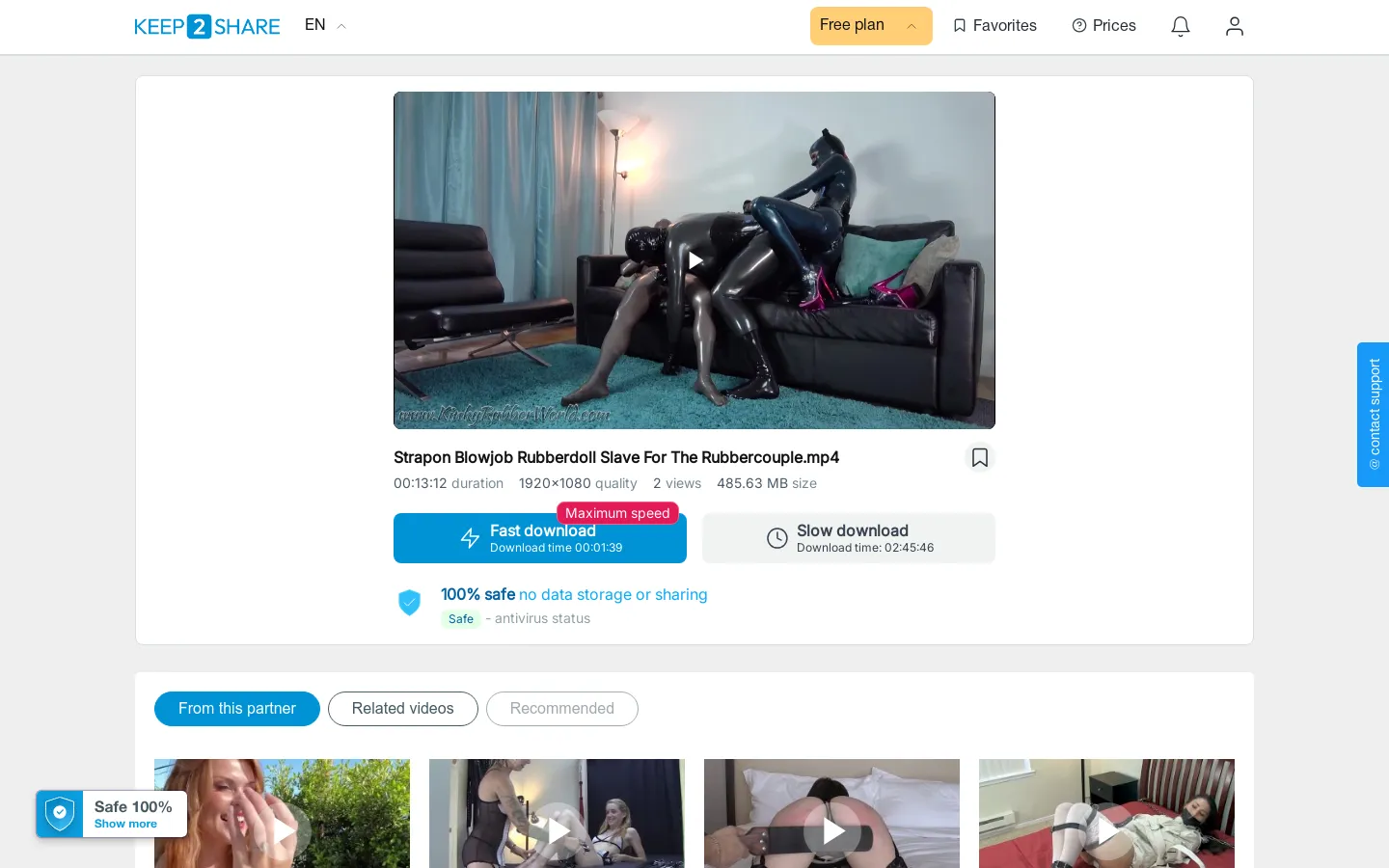 Strapon Blowjob Rubberdoll Slave For The Rubbercouple