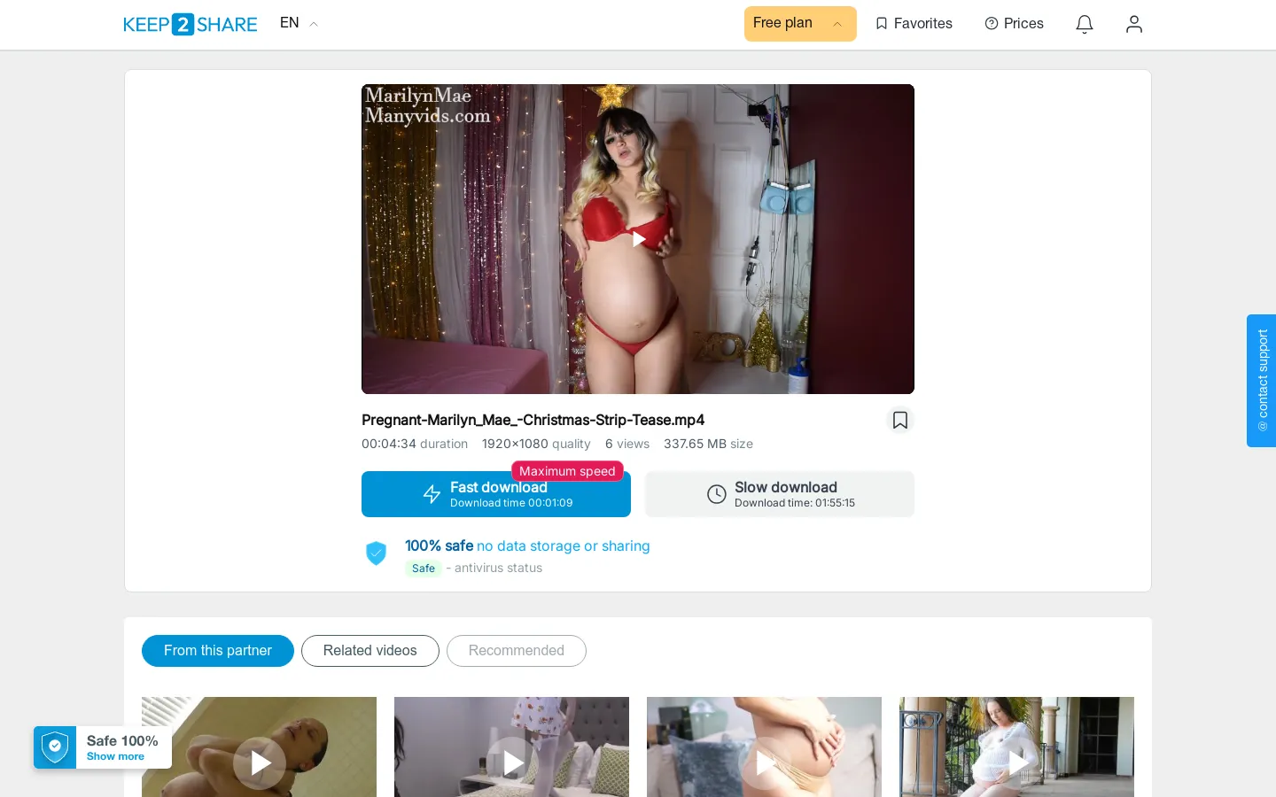Pregnant Marilyn Mae Christmas Strip Tease